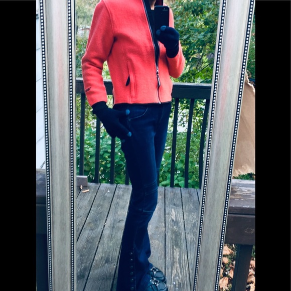 Jacket Woolrich Orange Cropped Zip Up - Picture 4 of 8